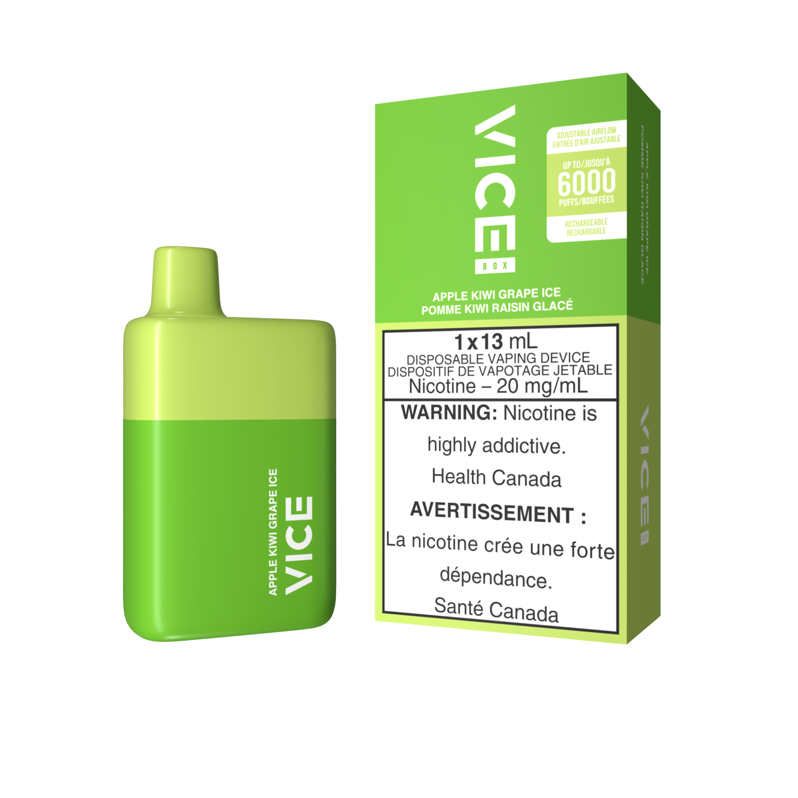 VICE BOX Disposable - Apple Kiwi Grape Ice 20MG